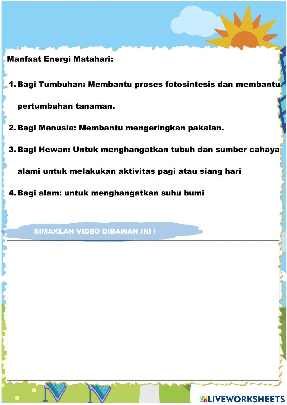 Sumber energi matahari