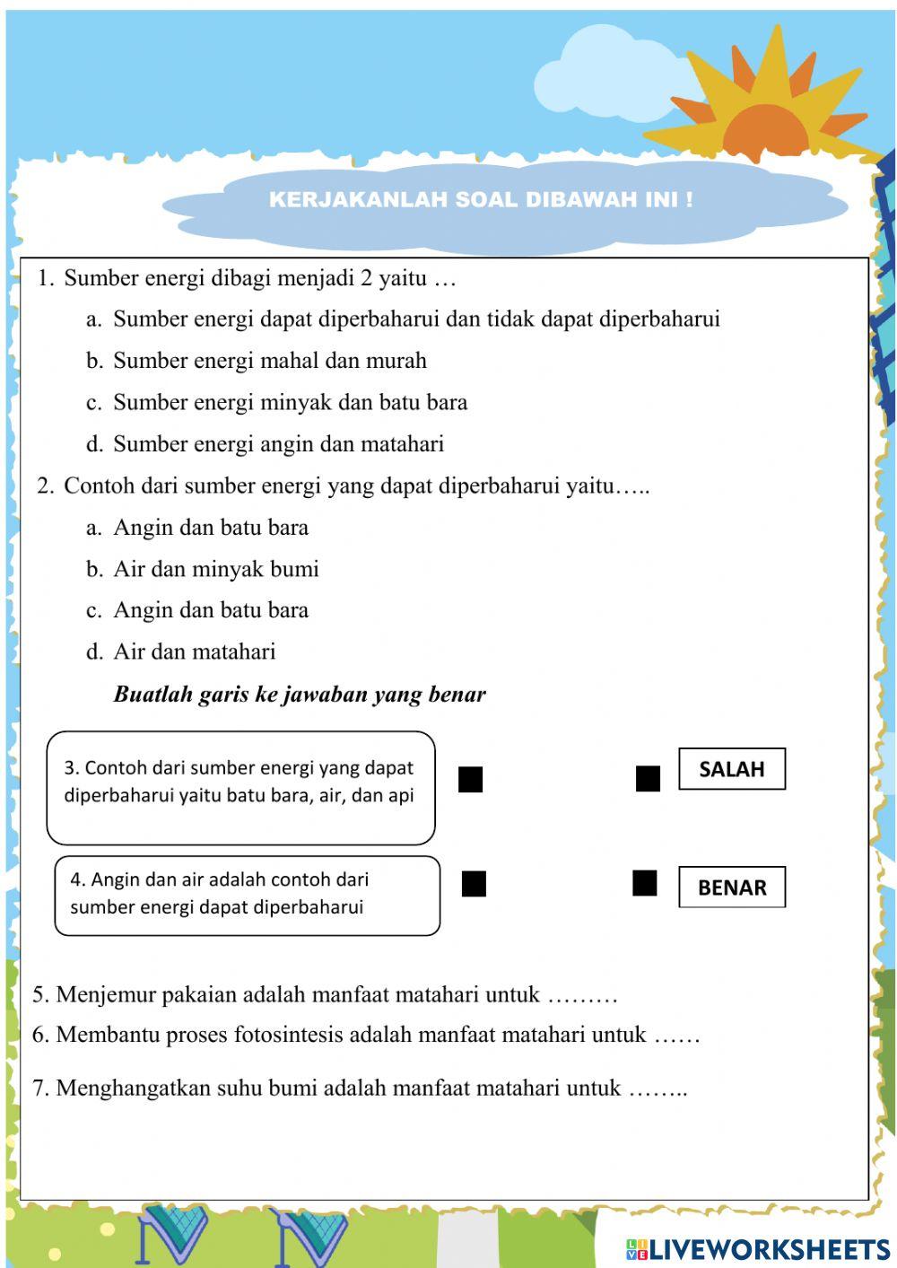 Sumber energi matahari