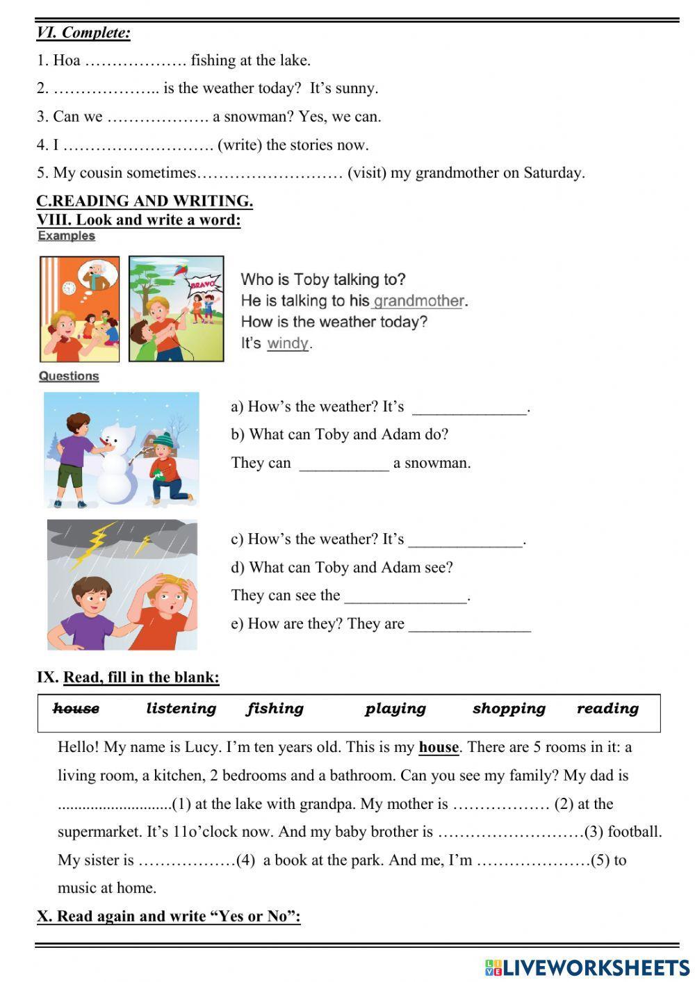 Semester assessment test - grade 3 -  level 1