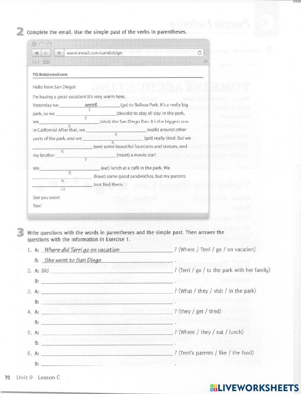 Unit 9 lesson c people I admire