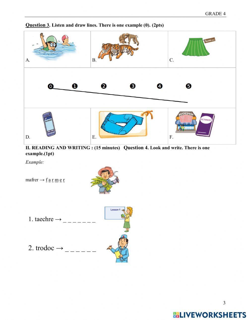 2nd Term test-1-Grade 4