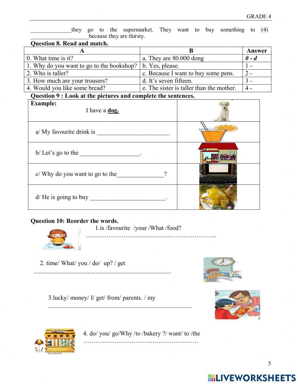 2nd Term test-1-Grade 4