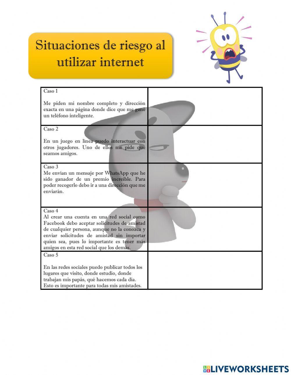 Riesgos al utilizar internet