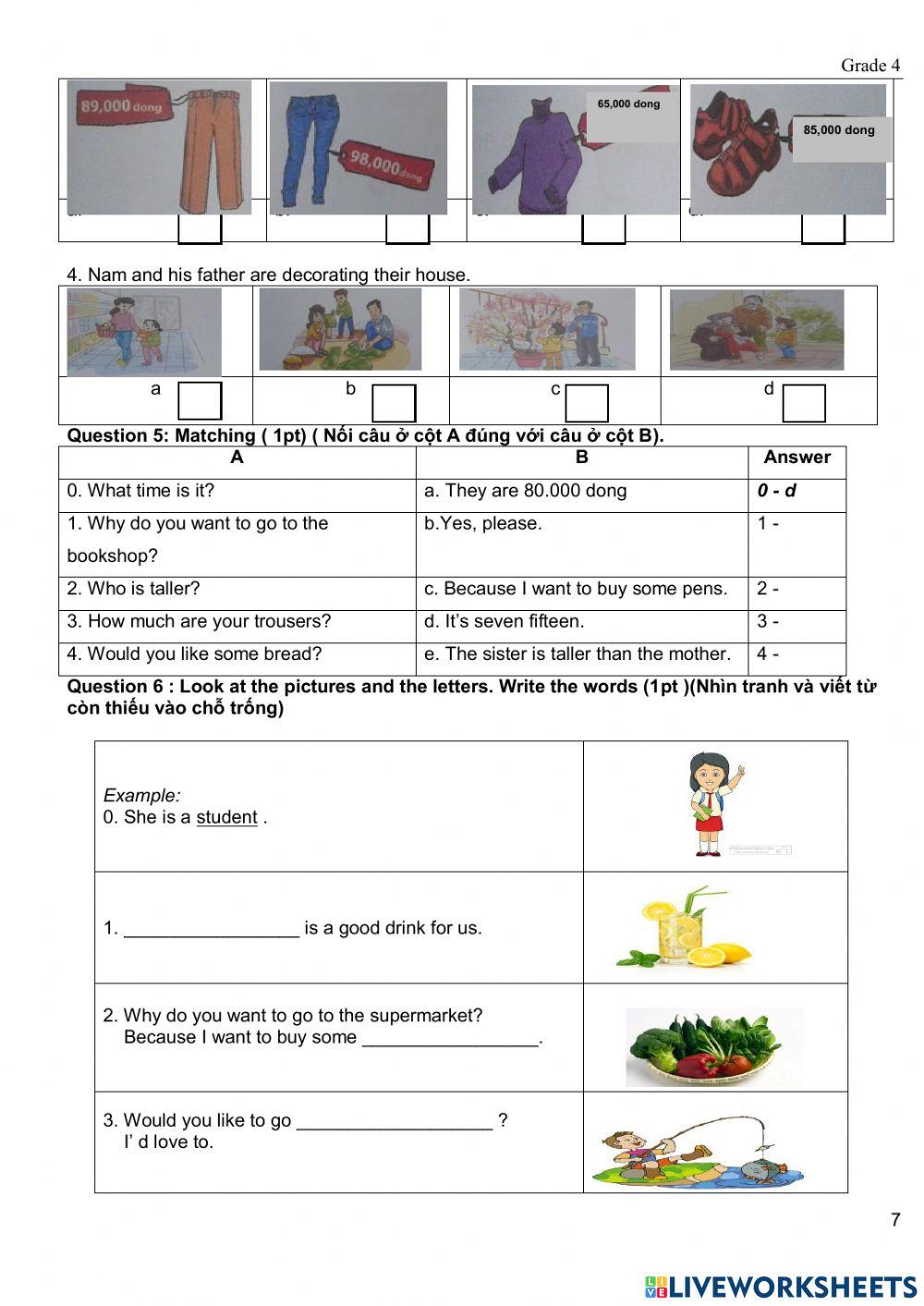 2nd Term Test Grade 4- 2