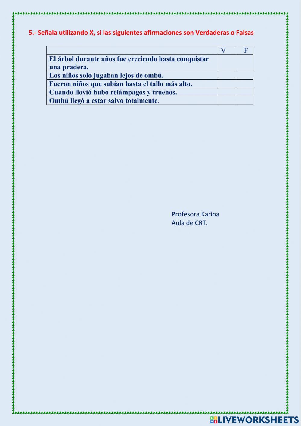 Lectura y Comprensión lectora