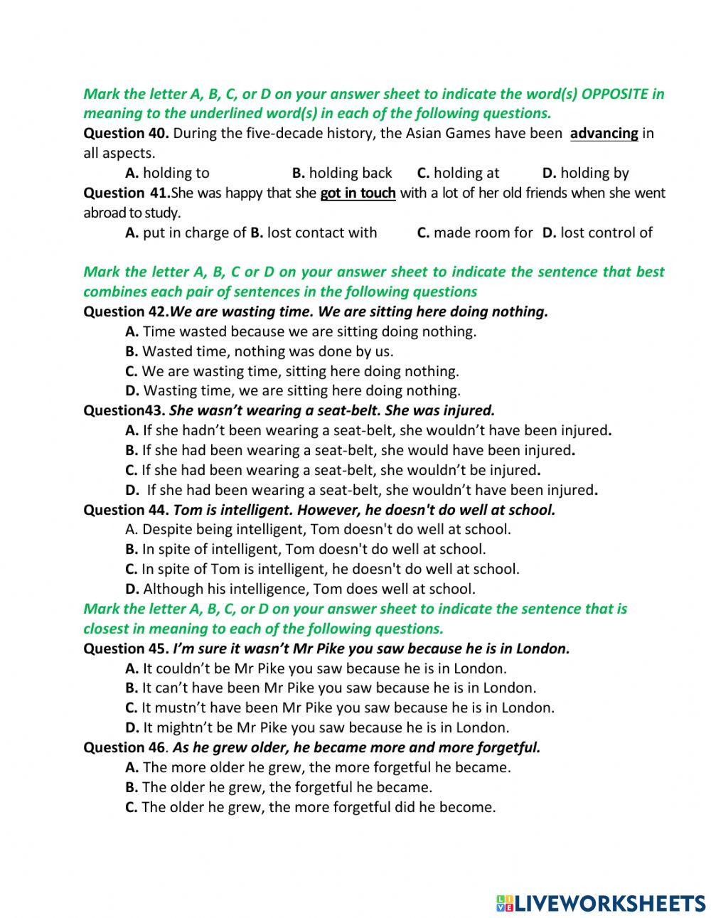 Bee English Grade 12 - GCSE