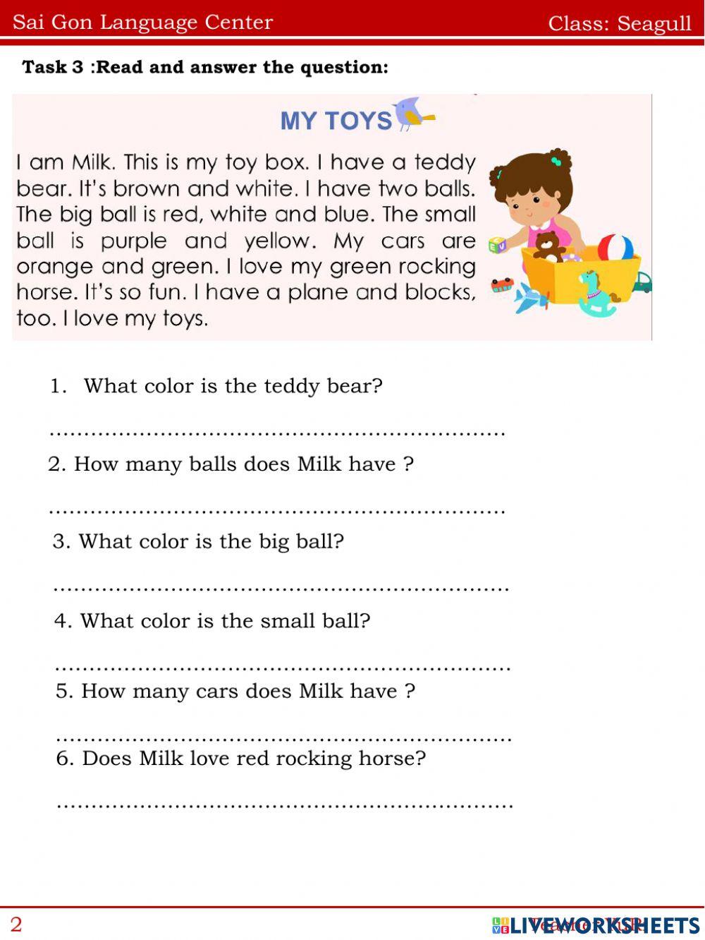 FFs1: Unit 2: This is my toy