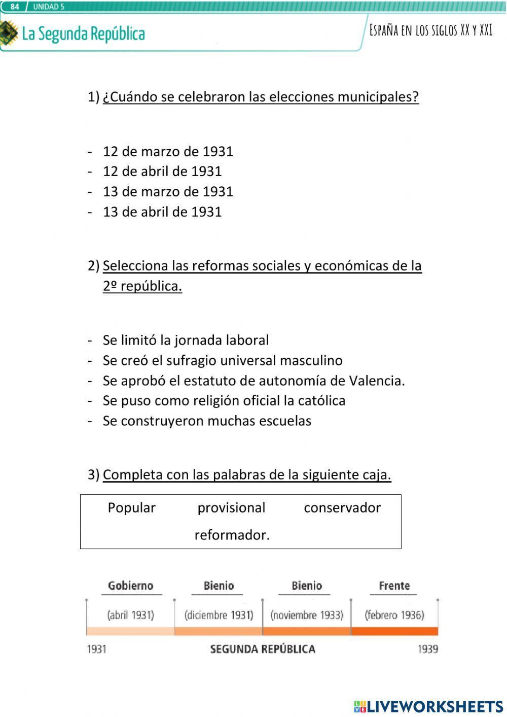 La segunda República