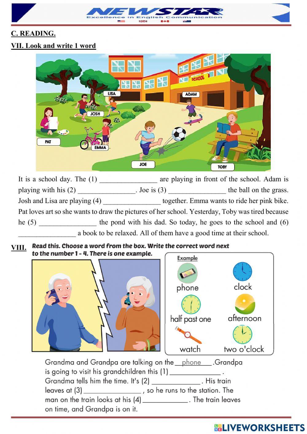 Semester assessment test - grade 4 -  level 1