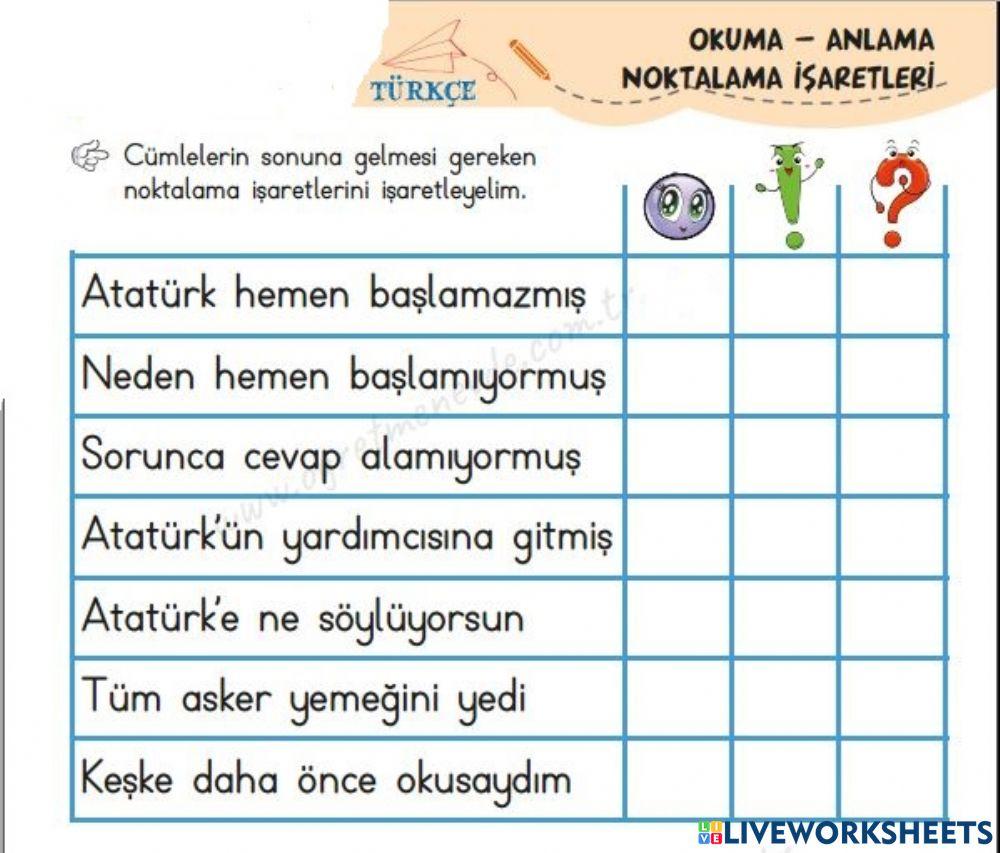 Nokta, Ünlem, Soru İşareti