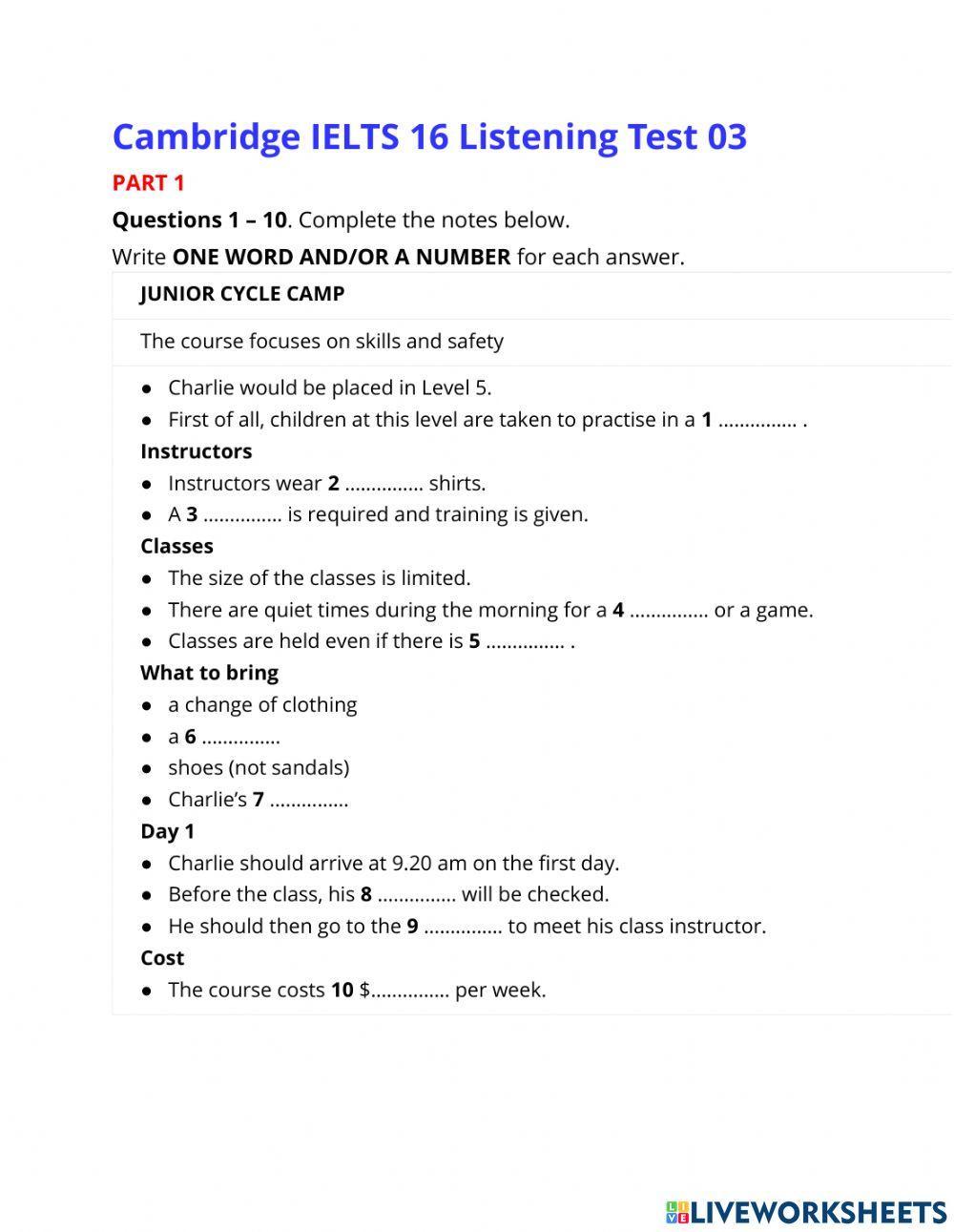 cam-16-listening-test-3-section-1-2-worksheet-live-worksheets