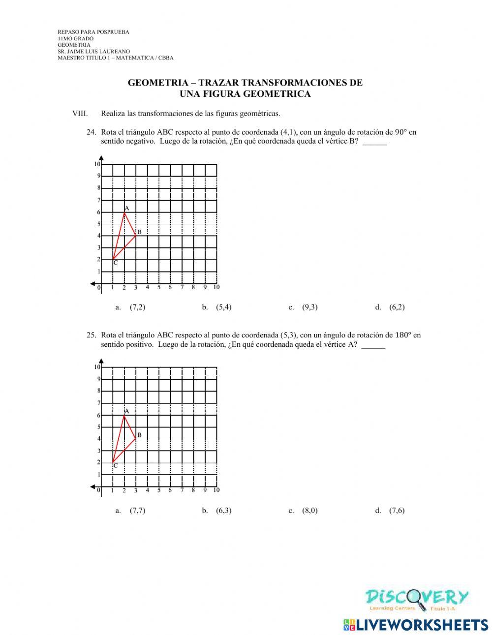 Repaso Criterios 11mo Grado - Geometria