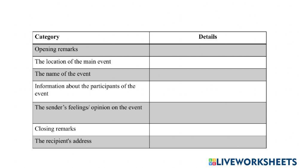 Writing a postcard to talk about a holday-event