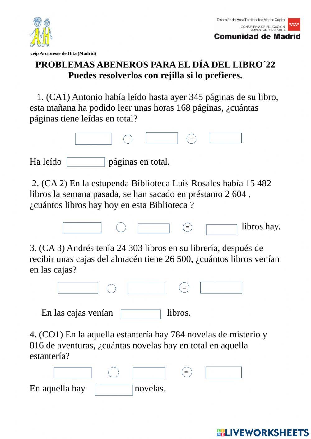 Problemas ABN por categorías