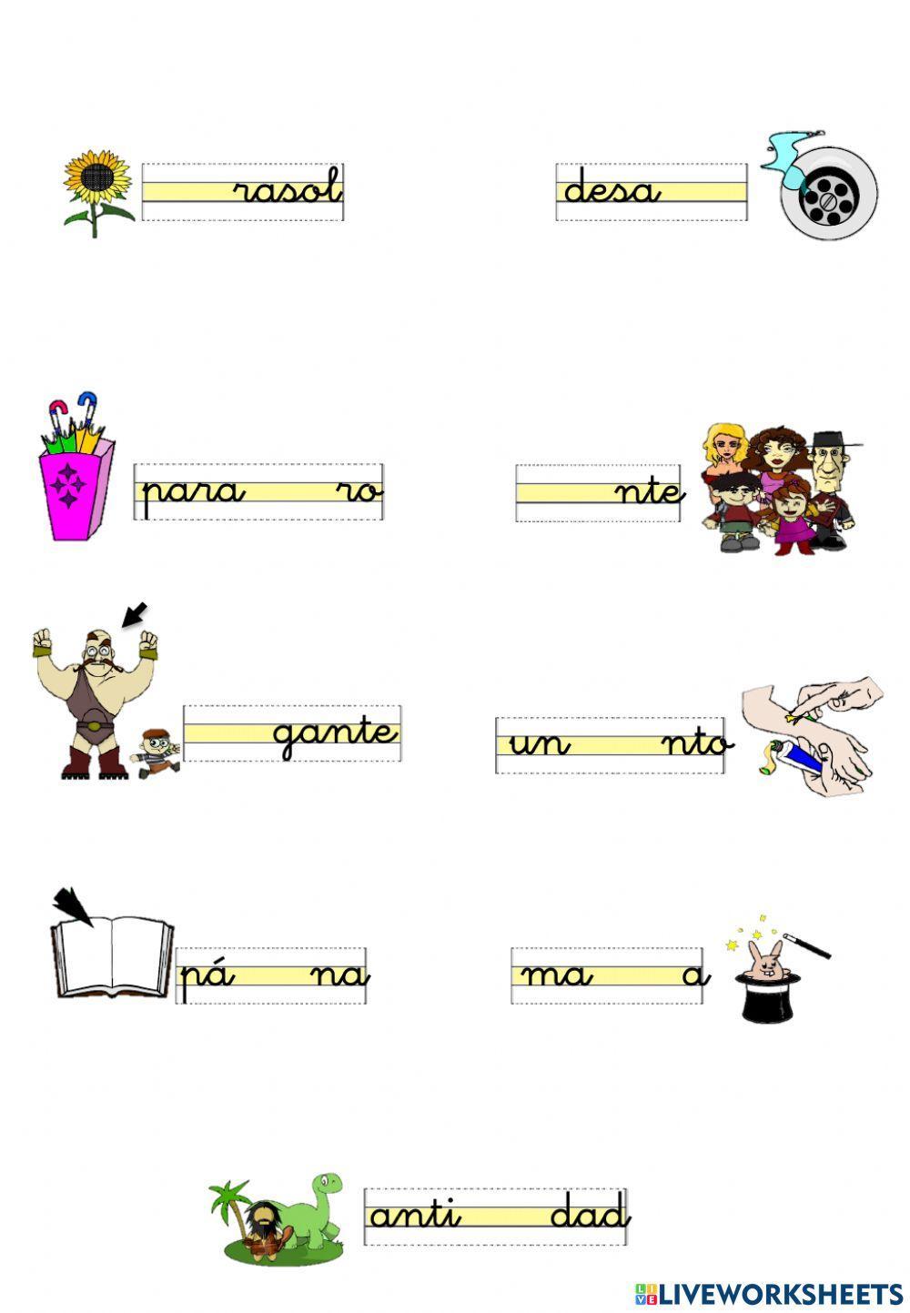 Palabras con ge, gi, güe, güi