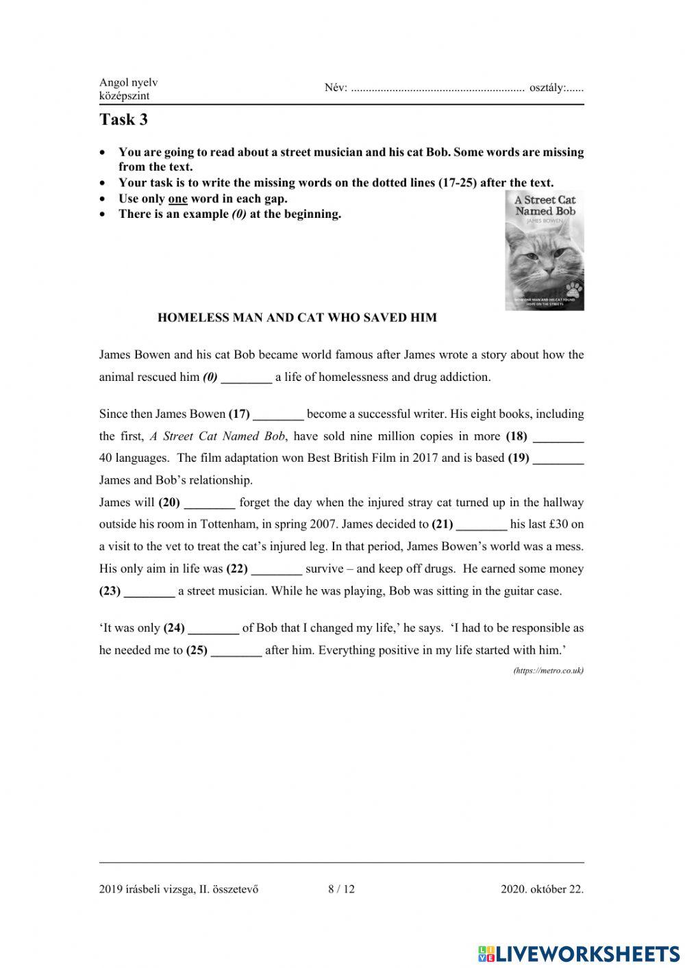 Qantas Airline--Homeless man&the cat