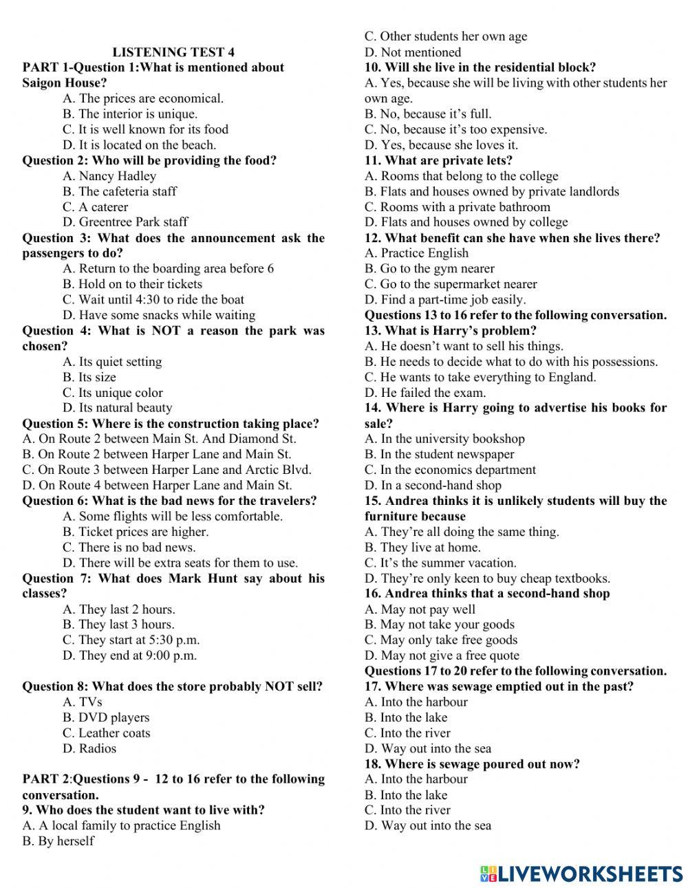 2831972 listening test 4 phungduong liveworksheets