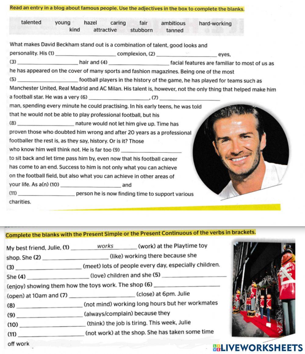 Personal details, appearance