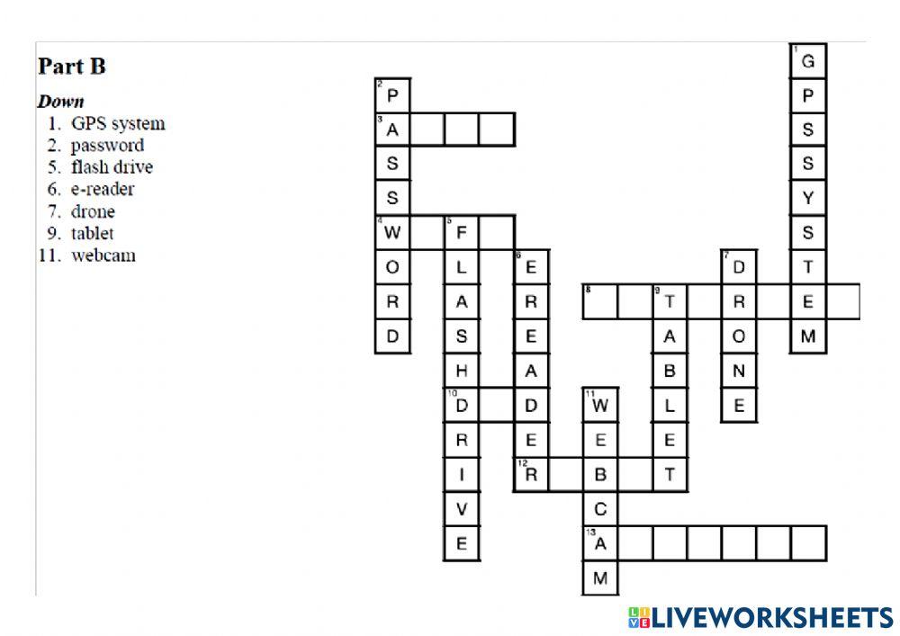 Information Gap B Crossword