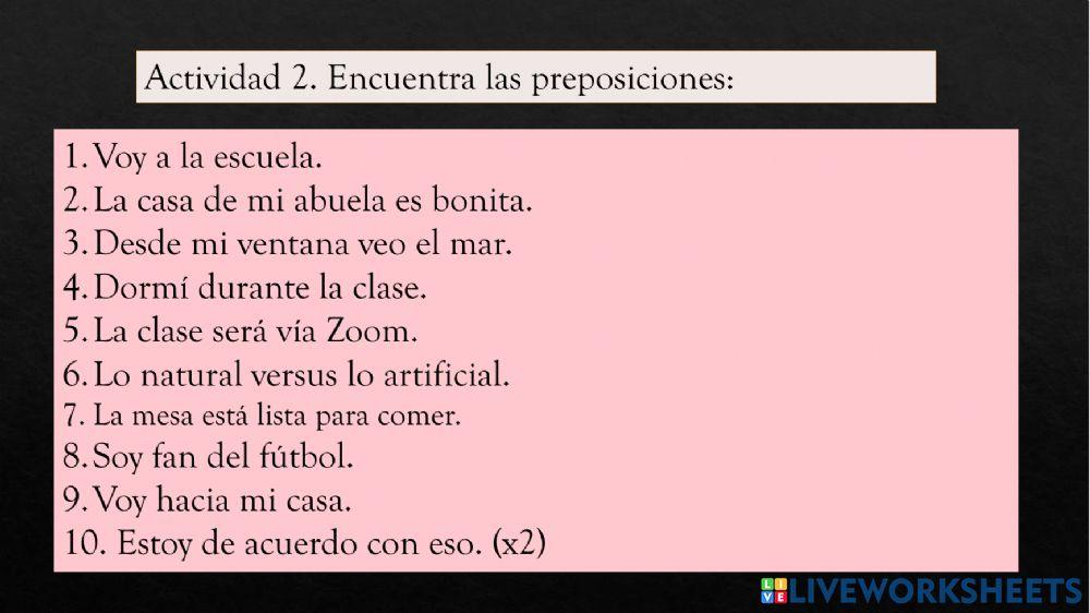 Gramática: adverbios y preposiciones