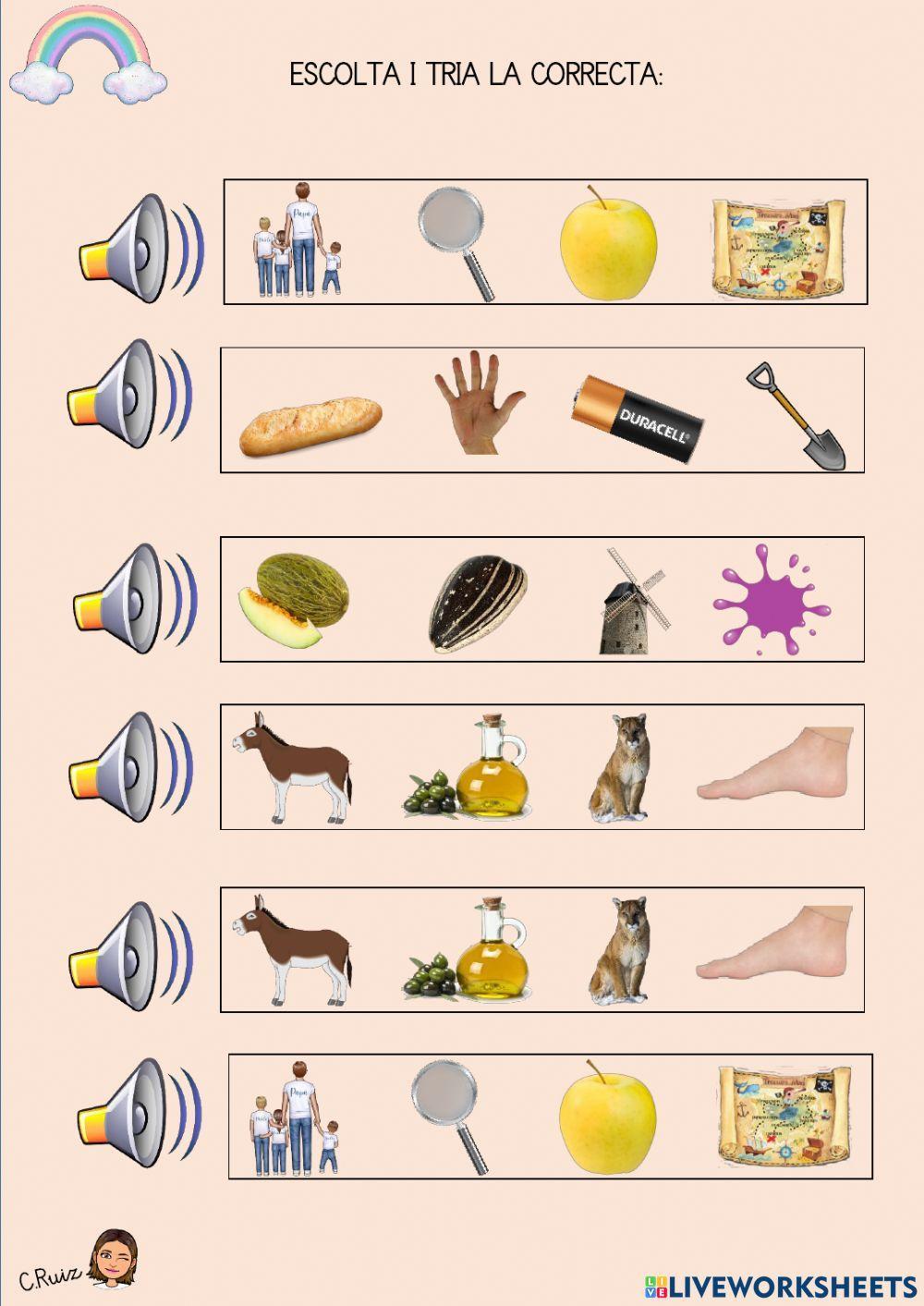 Paraules amb p,m i l
