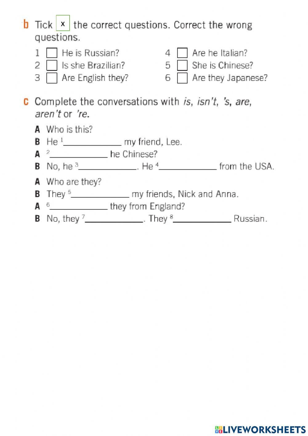 Practice He she They worksheet | Live Worksheets