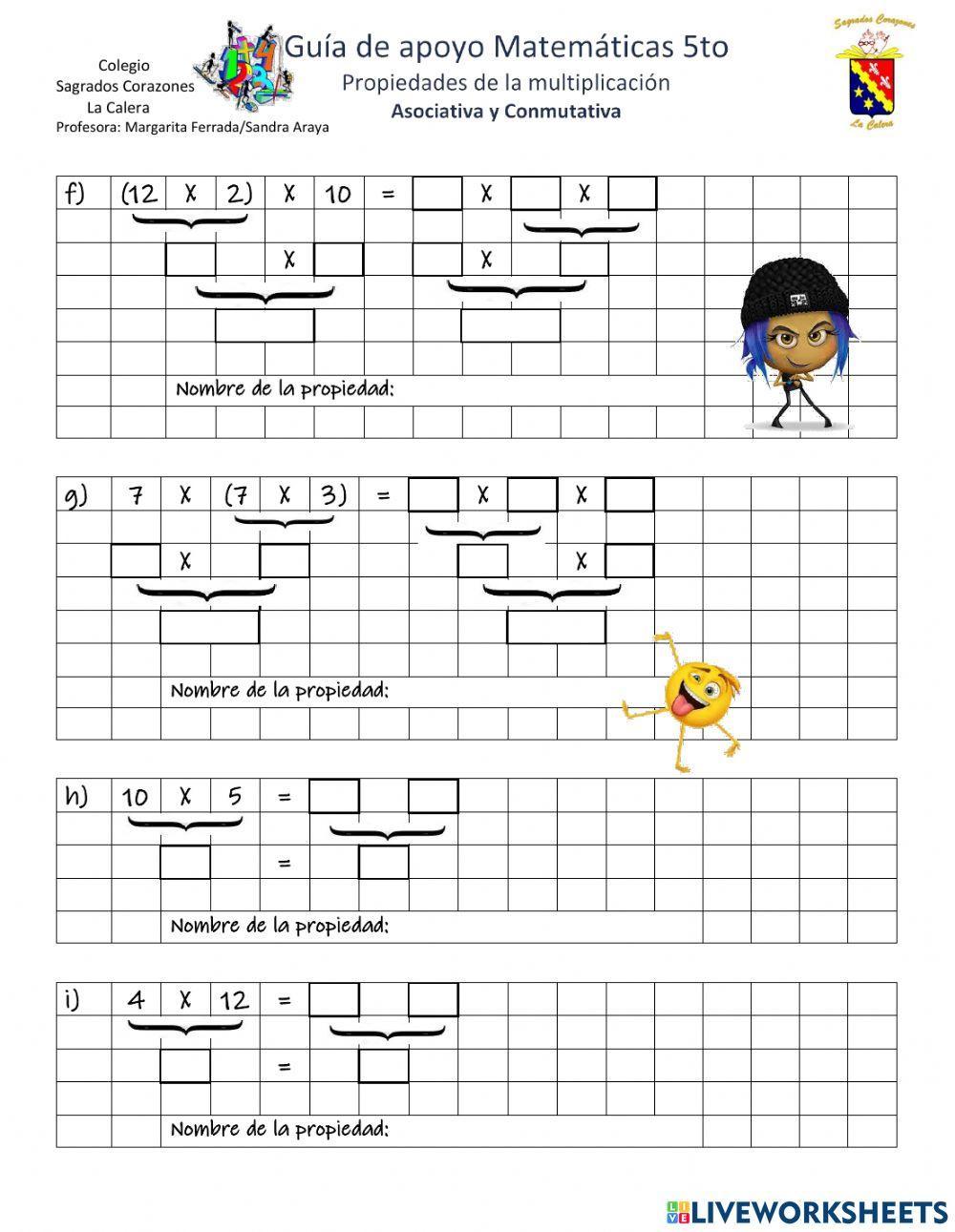 Propiedades conmutativa y asociativa