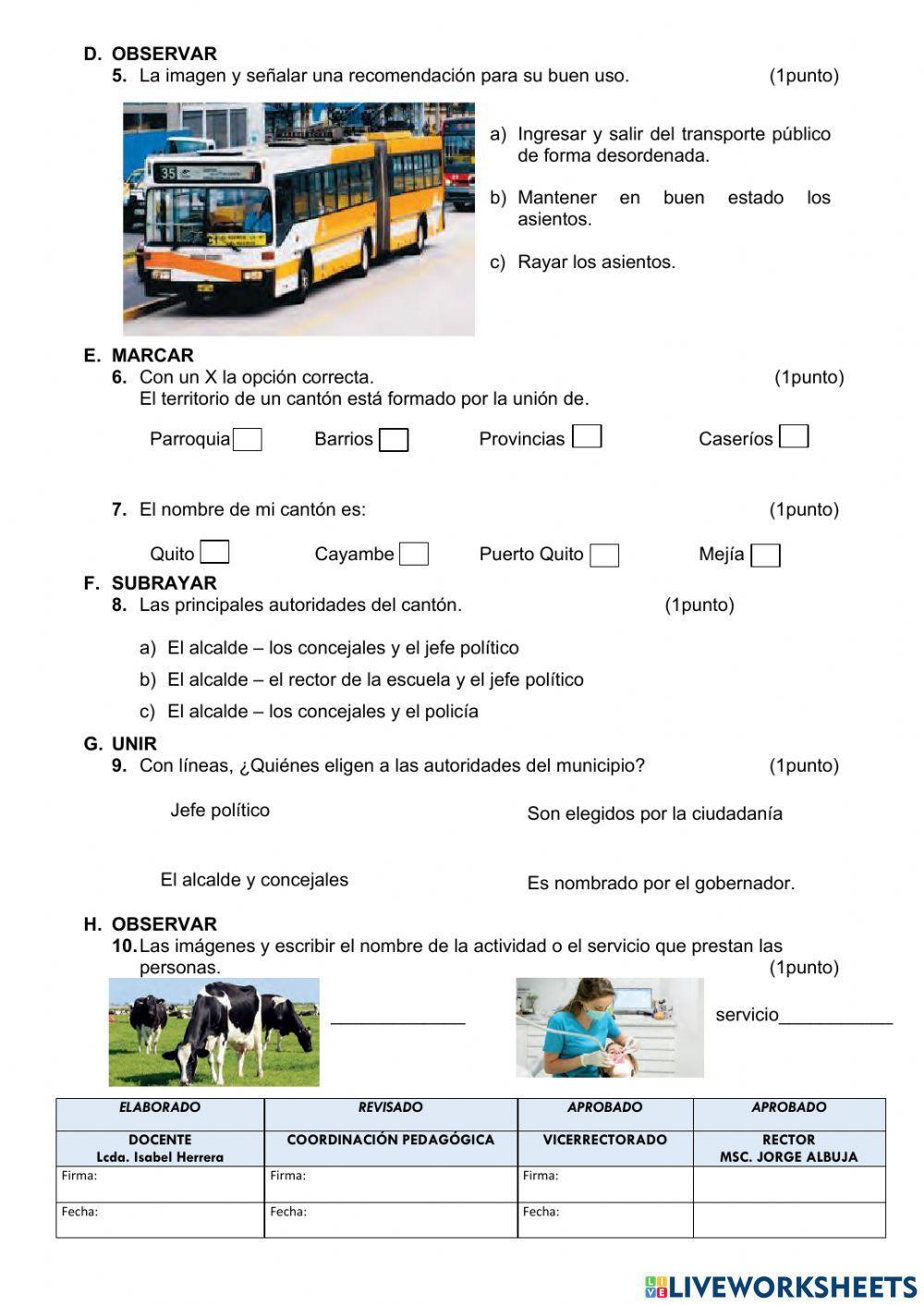 Evaluación de Estudios Sociales 3ro-2Q