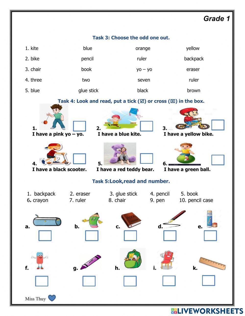 Unit 4 - Lesson 4- I have a red bike. toys