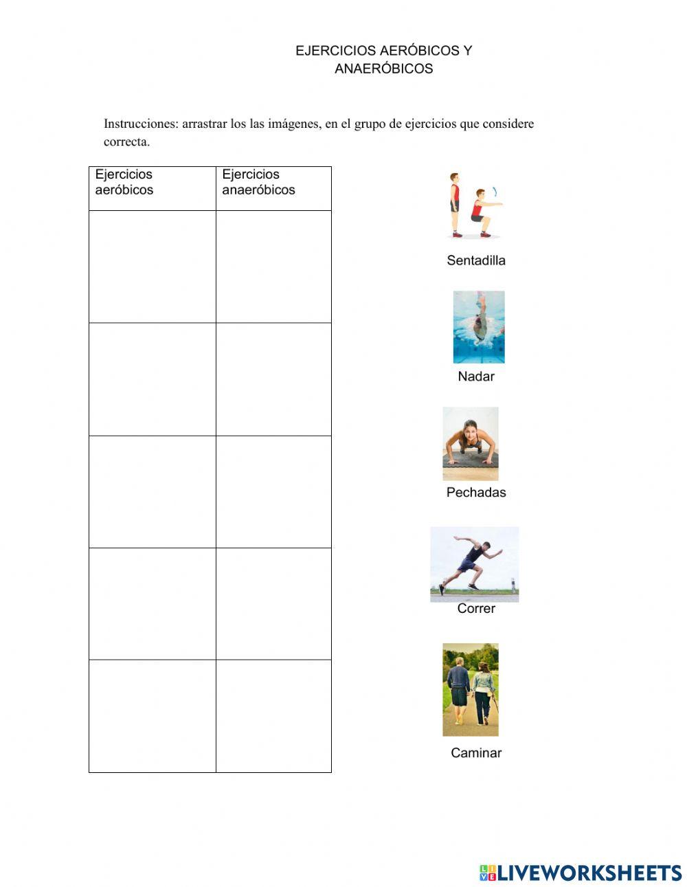 Ejercicios aeróbicos y anaeróbicos