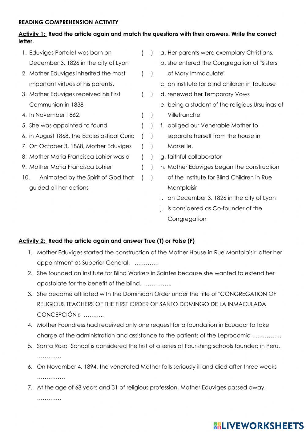 Mother eduviges portalet