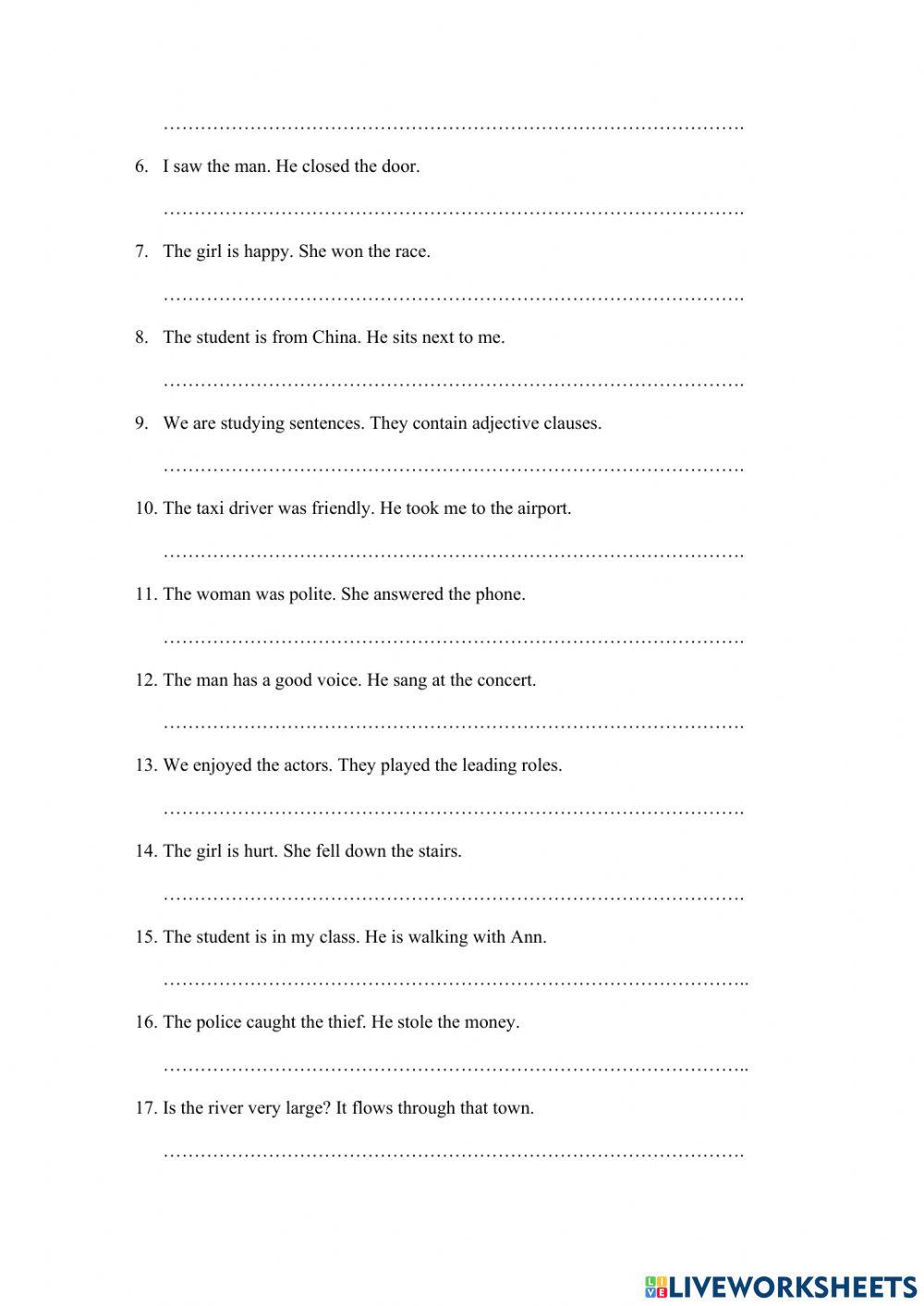Relative Clause - WS 36