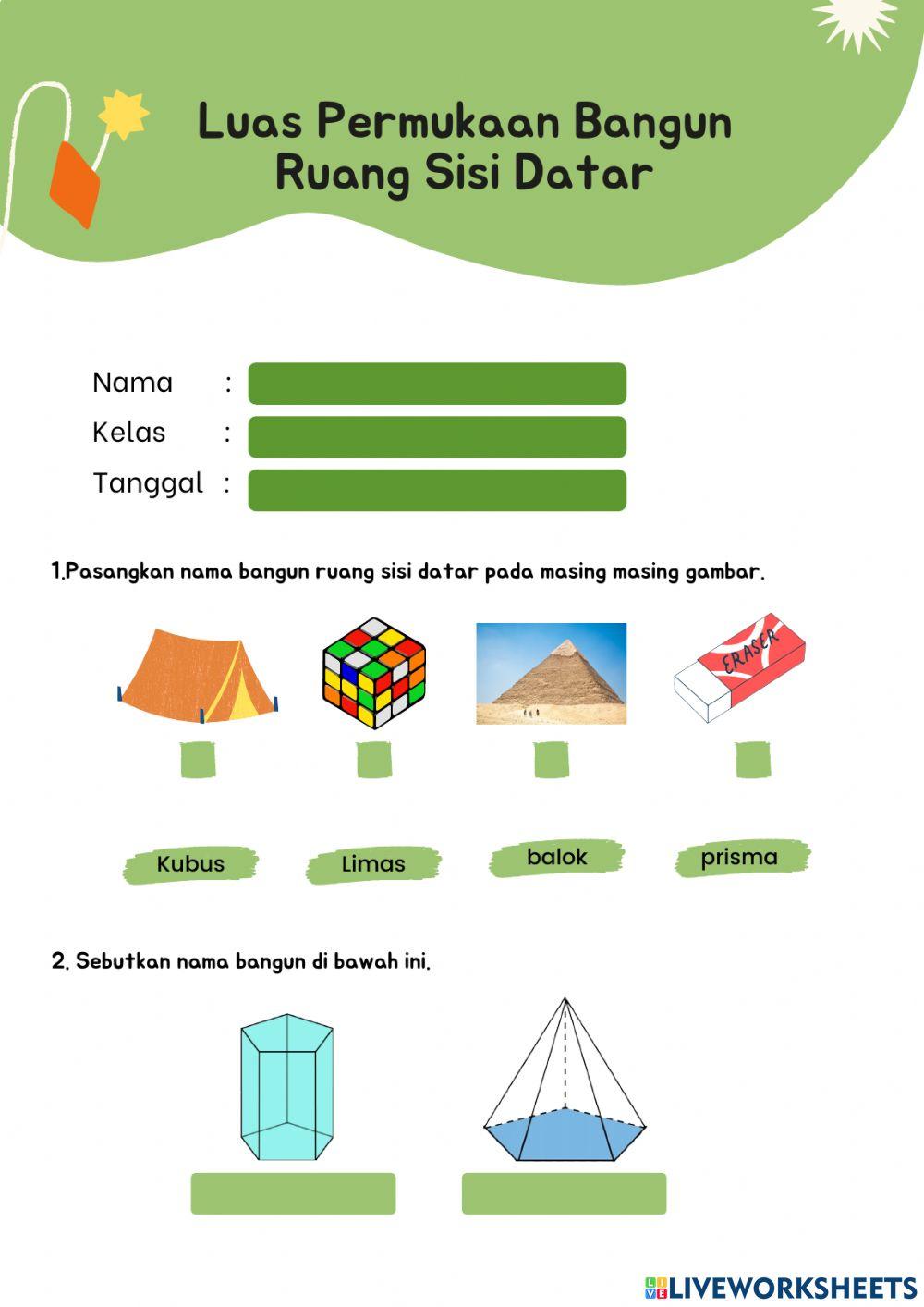 Luas Permukaan Bangun Ruang Sisi Datar