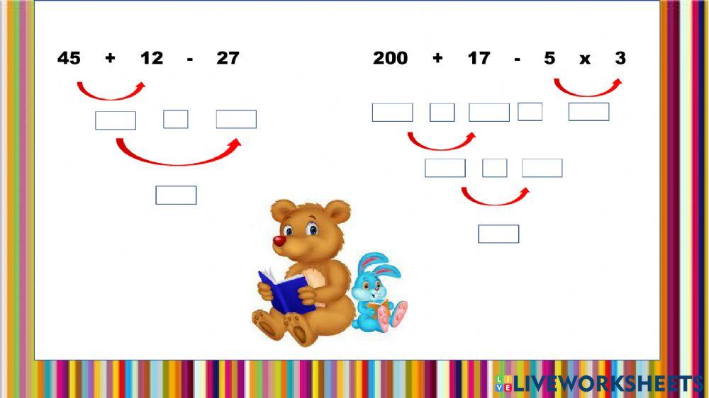 Operaciones combinadas