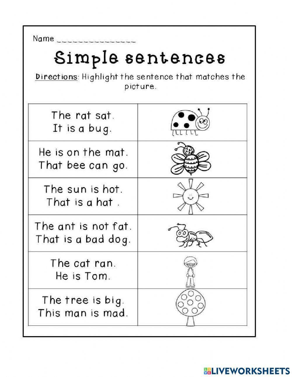 Cvc Words Sentences Worksheet Live Worksheets, 50 OFF