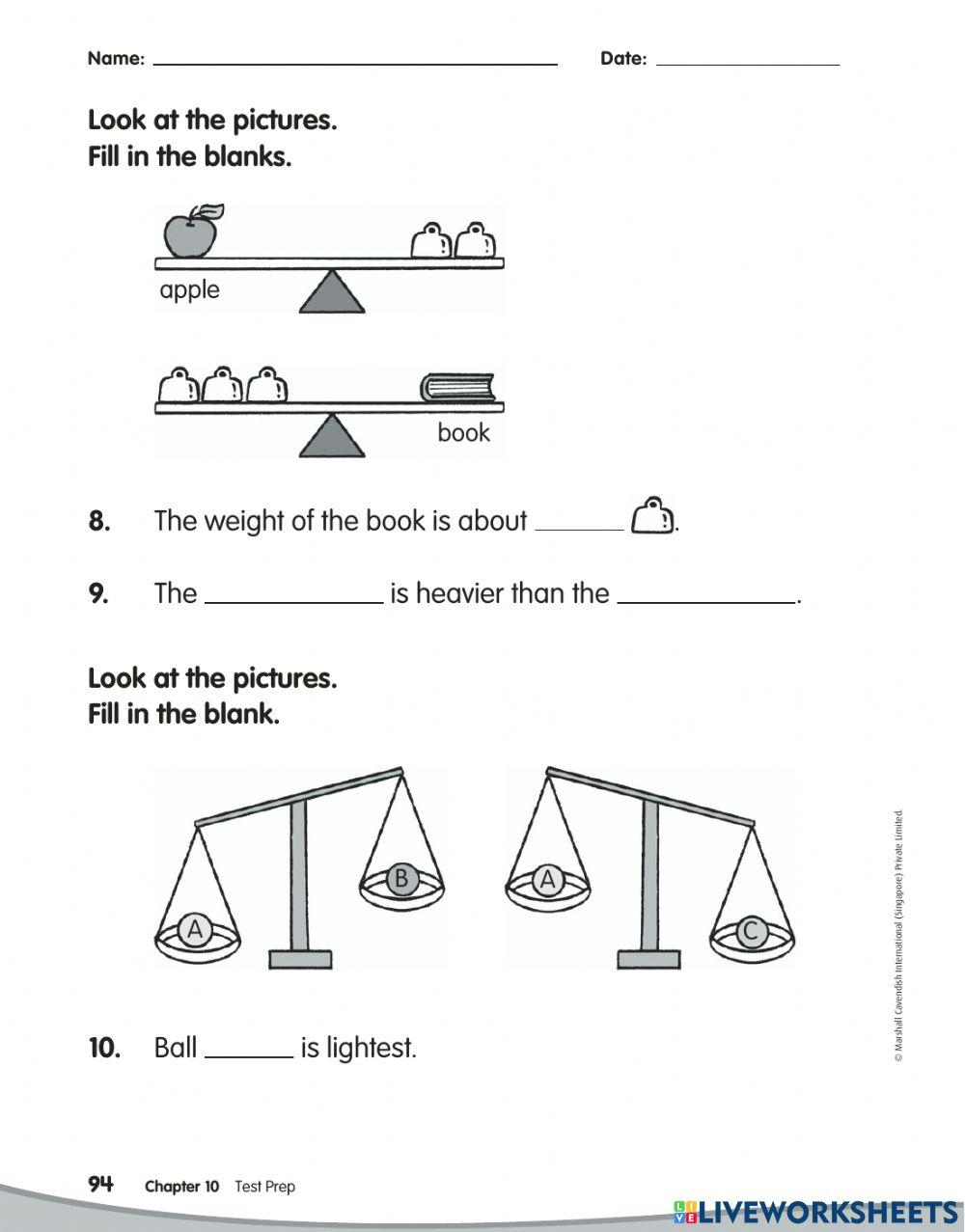 CHAPTER 10 WEIGHT ASSESSMENT