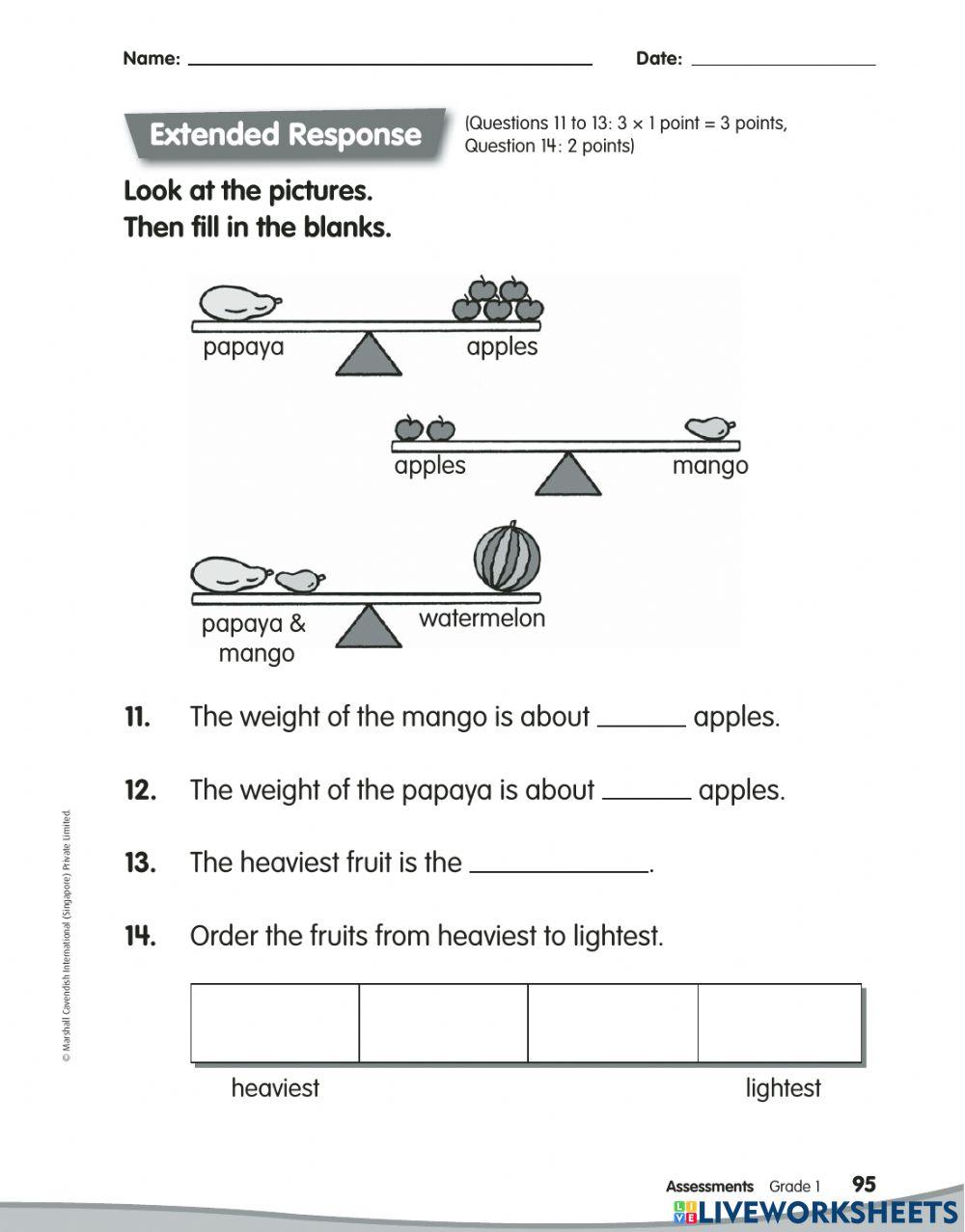 CHAPTER 10 WEIGHT ASSESSMENT