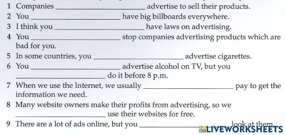 Modals of necessity, obligations and permission