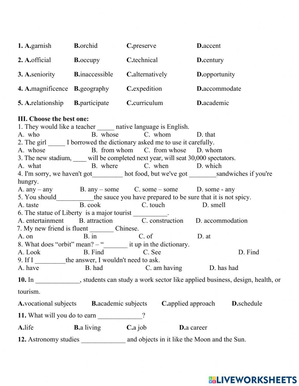 Revision e9 2nd term