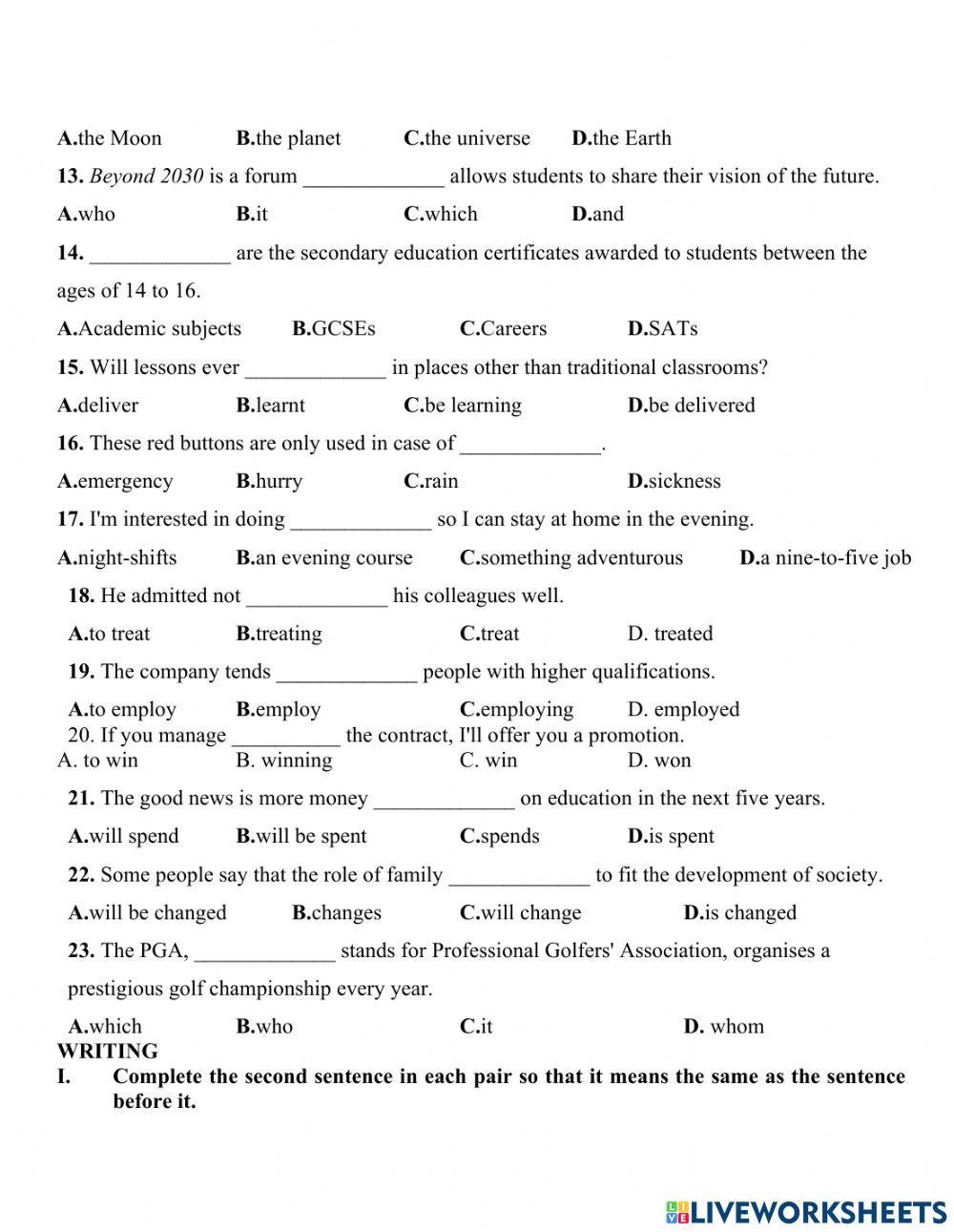 Revision e9 2nd term