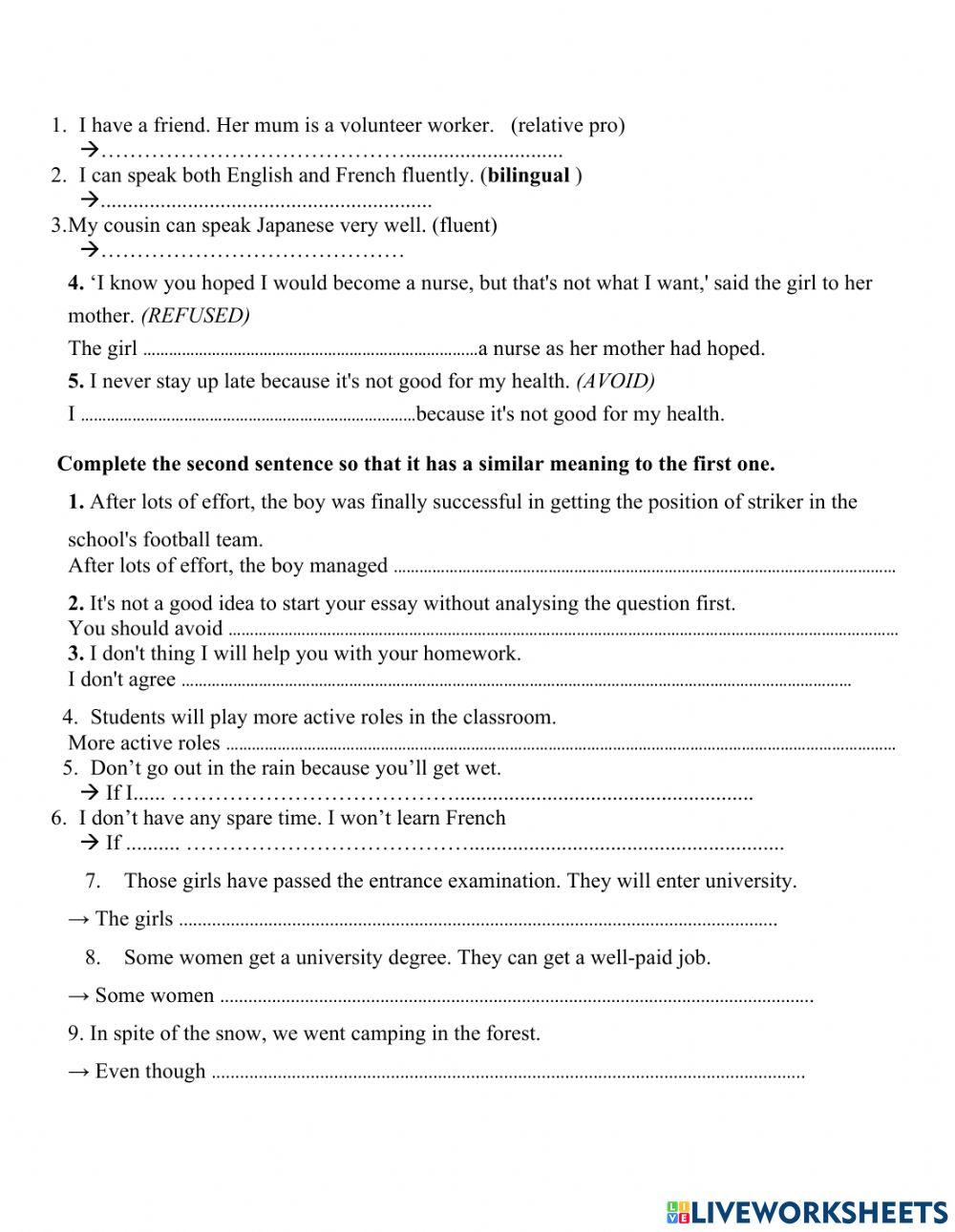 Revision e9 2nd term