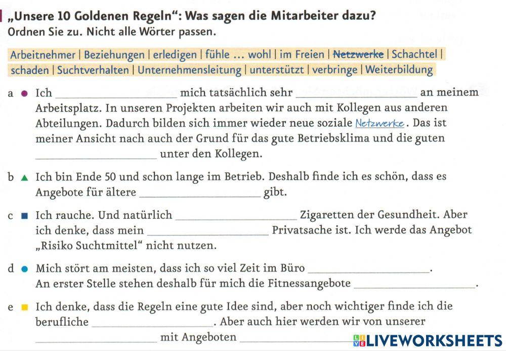 B 1.1. Lektion 9: Wortschatz der Lektion