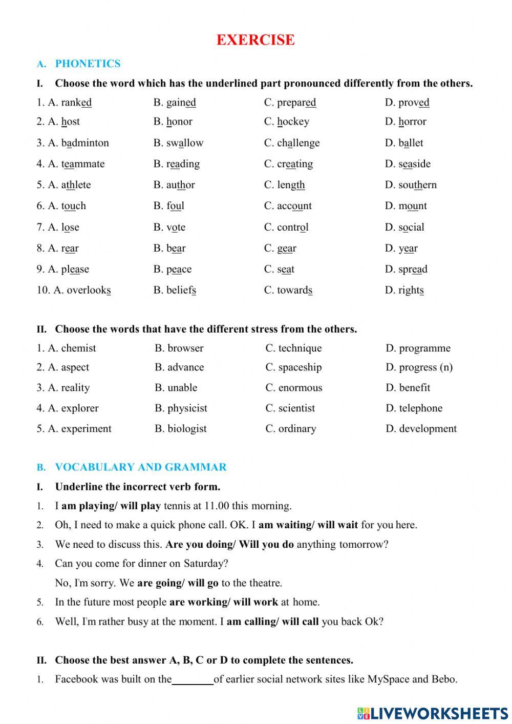 Review unit 11 - grade 8