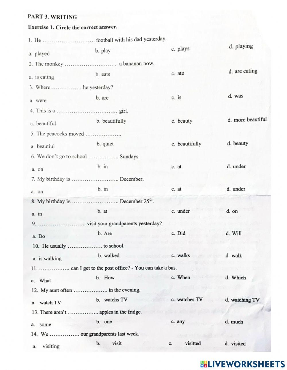 G5-cky2 multichoice + wrting VAN LANG