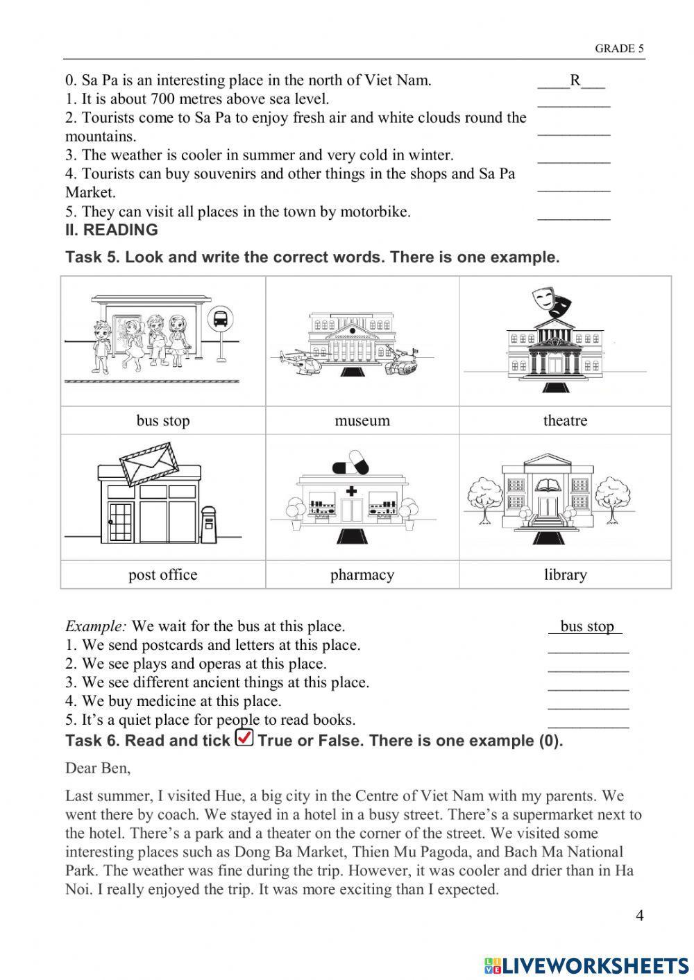 Grade 5- 2nd Term Test