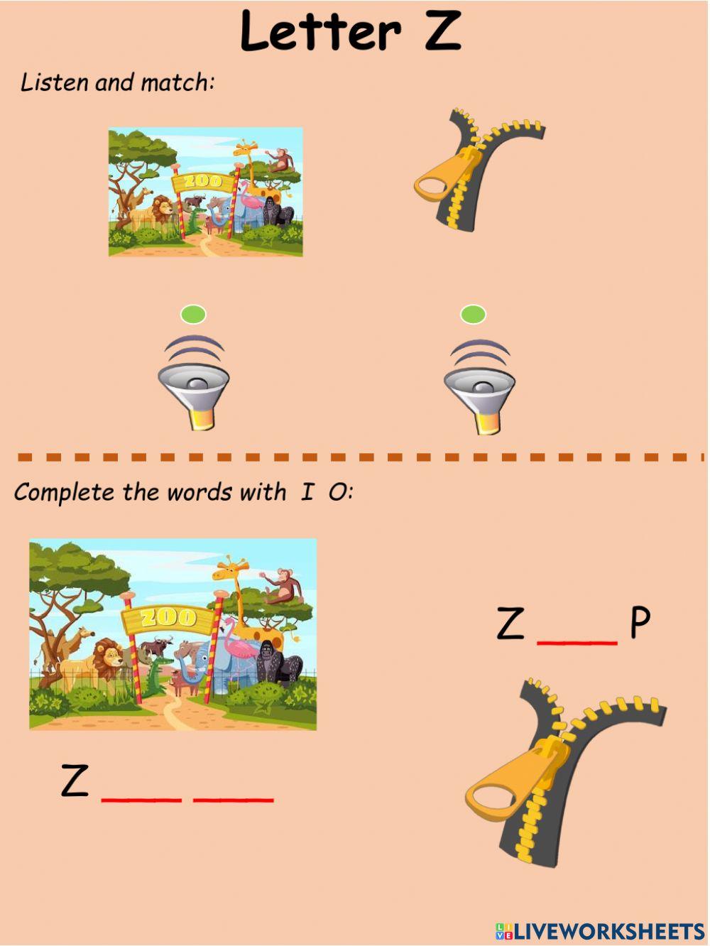 Consonants: Letter Z and vowels Consonants: Letter Z and vowels
