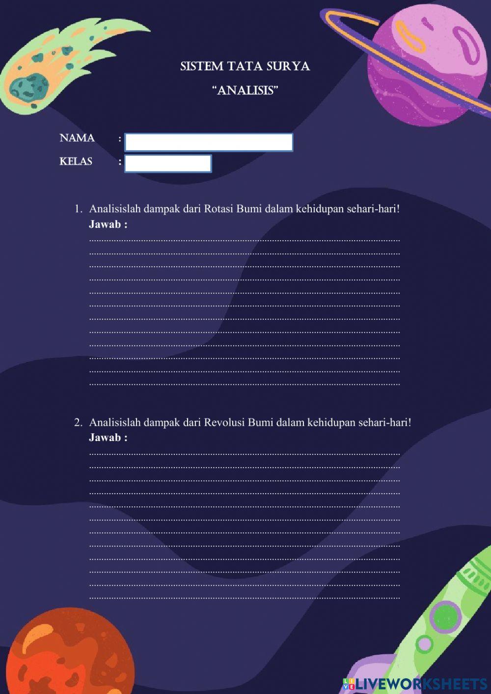 Analisis Dampak Rotasi bumi dan Revolusi bumi