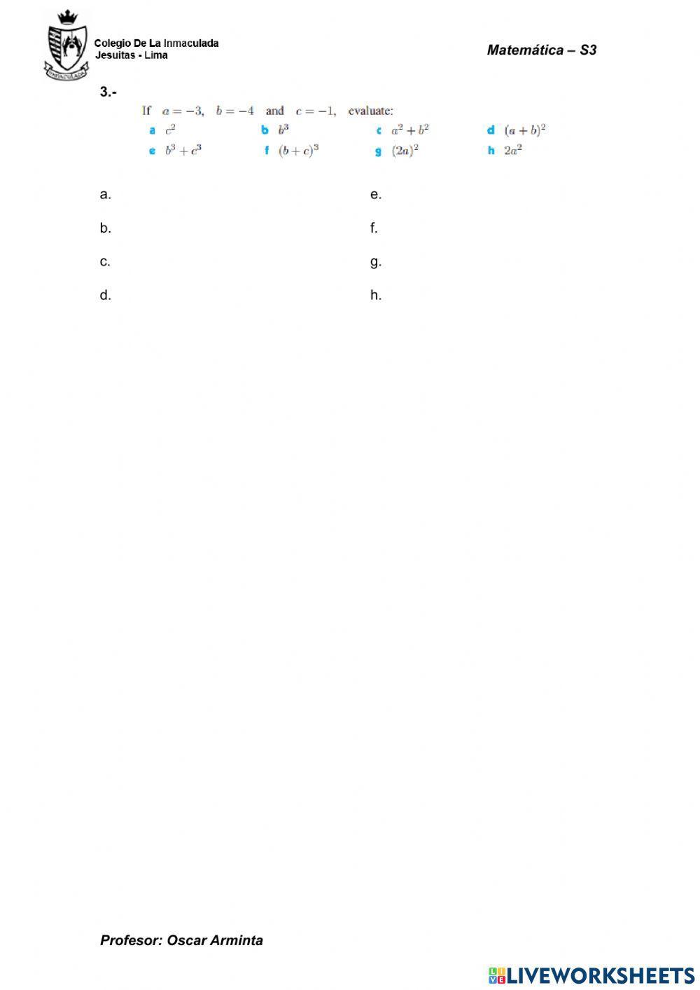 Sustitución algebraica