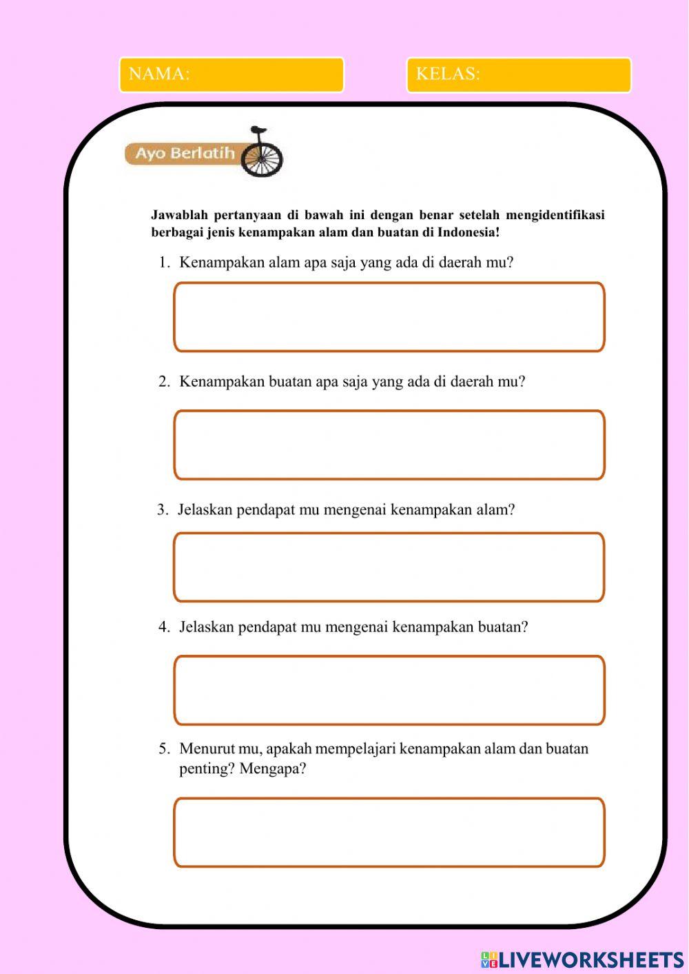 Soal kenampakan alam