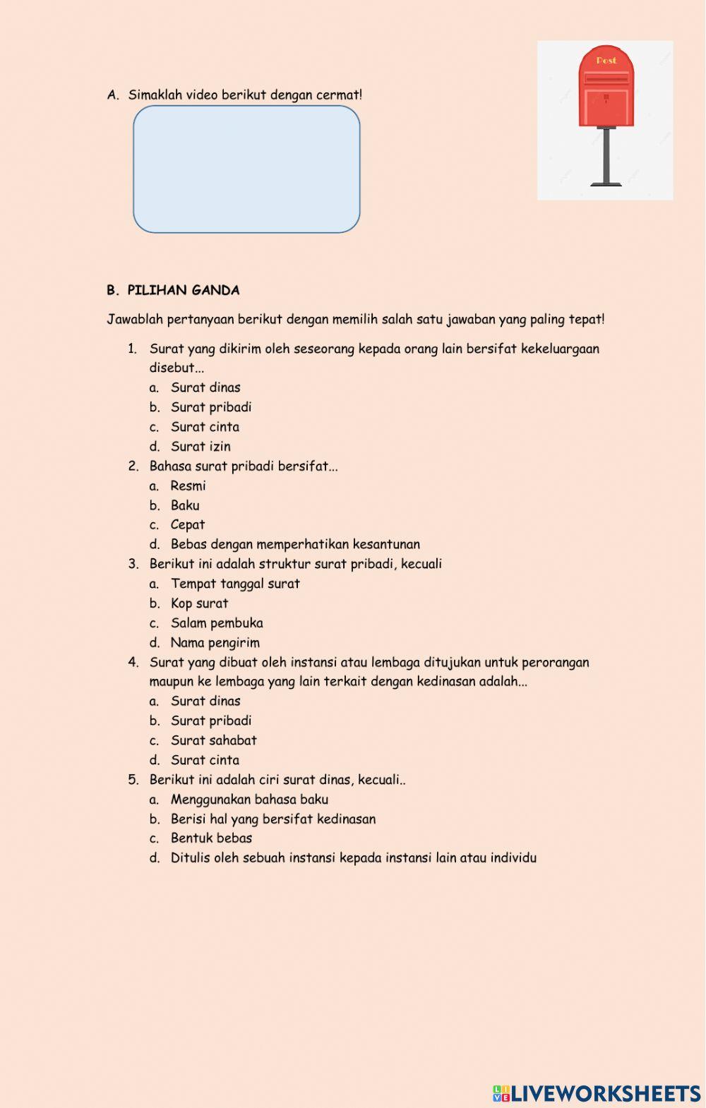 Lkpd surat pribadi dan surat dinas